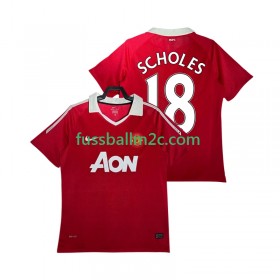 Fußballtrikots Manchester United SCHOLES 18 2010 2011 Retro Heim Trikotsatz